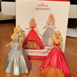 Celebration Barbie ornament set